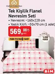 COTTON COLECTİON TEK KİŞİLİK FLANEL NEVRESİM SETİ
